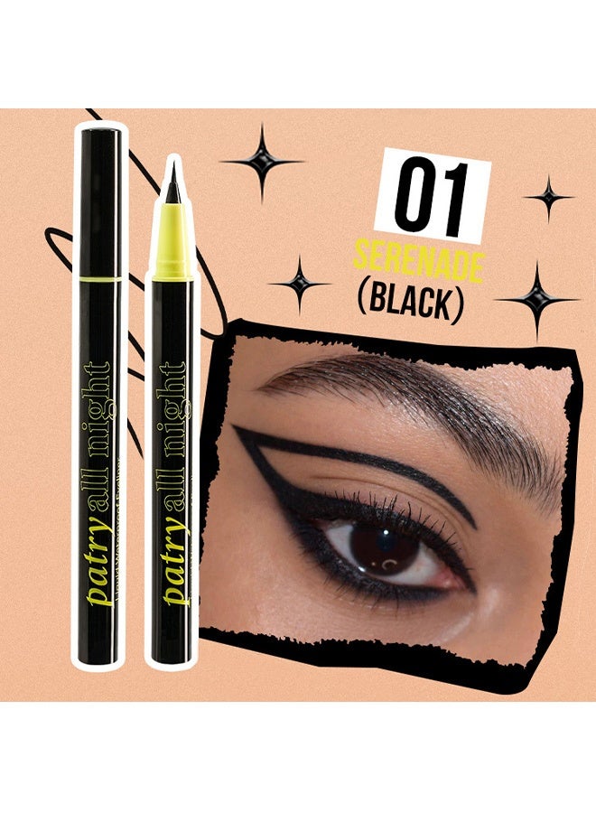 Smile Eyeliner pen - long-lasting, waterproof, quick-drying, vivid color, non-marring eyeliner liquid pen - 01# black - Image 2